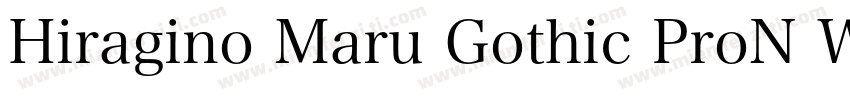 Hiragino Maru Gothic ProN W4字体转换